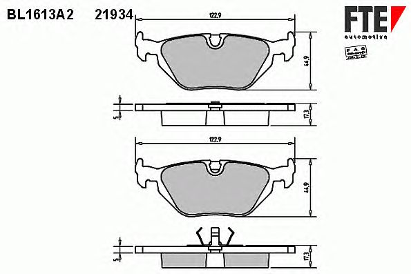 Тормозные колодки FTE BL1613A2