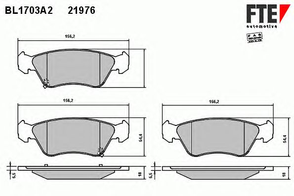 Тормозные колодки FTE BL1703A2