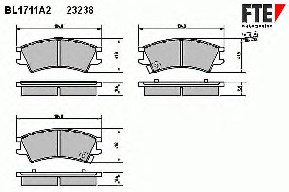 Гальмівні колодки FTE BL1711A2