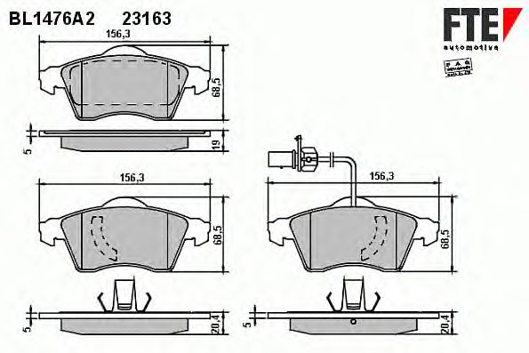 Гальмівні колодки FTE BL1476A2