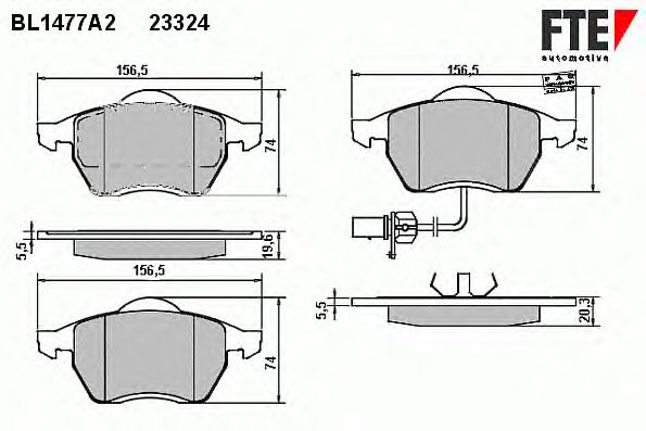 Тормозные колодки FTE BL1477A2