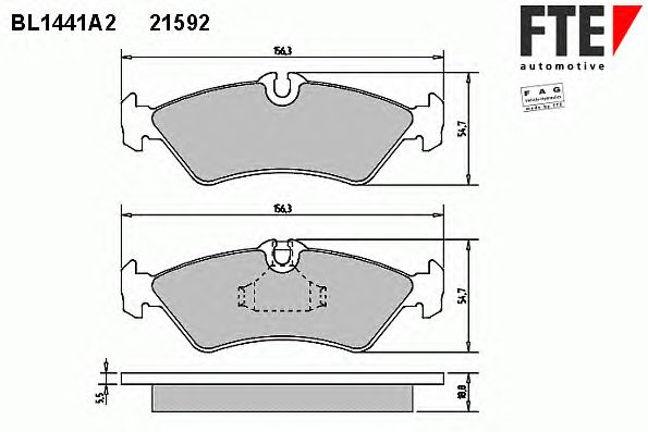 Тормозные колодки FTE BL1441A2