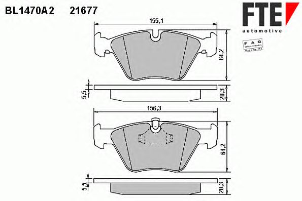Тормозные колодки FTE BL1470A2