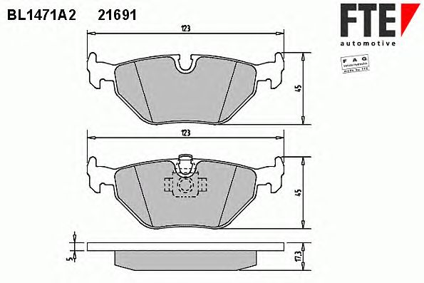 Тормозные колодки FTE BL1471A2
