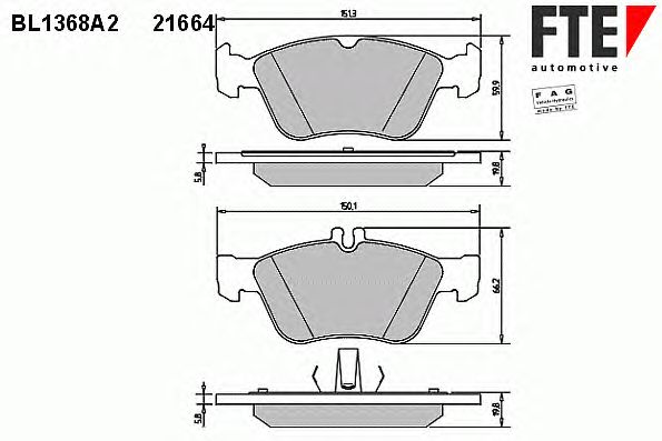Тормозные колодки FTE BL1368A2