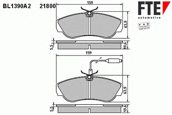 Тормозные колодки FTE BL1390A2