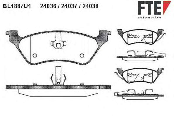 Тормозные колодки FTE BL1887U1