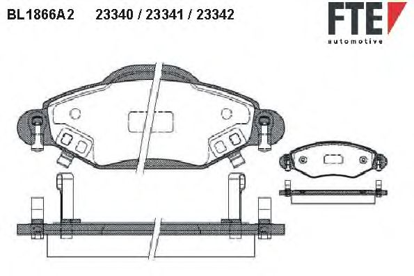 Тормозные колодки FTE BL1866A2