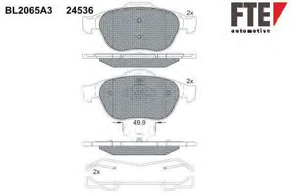 Тормозные колодки FTE BL2065A3