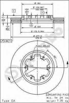 Тормозной диск BREMBO 09.5055.10