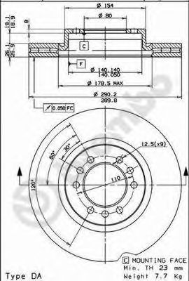 Гальмівний диск BREMBO 09.7723.10