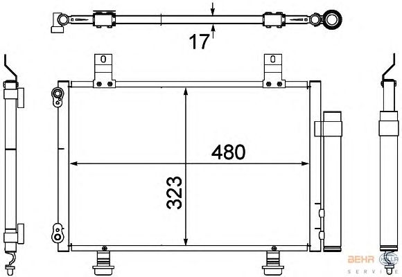 Радиатор кондиционера HELLA 8FC 351 304-431