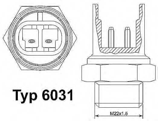 Датчик включения вентилятора WAHLER 6031.100D