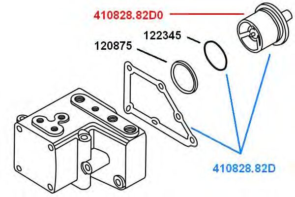 Термостат WAHLER 410828.82D