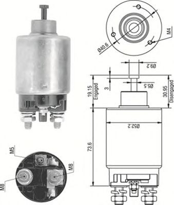 Втягивающее реле MAGNETI MARELLI 940113050316