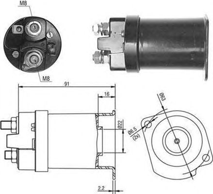 Втягивающее реле MAGNETI MARELLI 940113050377