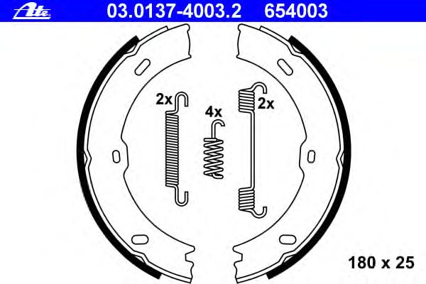 Тормозные колодки ручника ATE 03.0137-4003.2