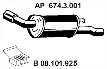 Глушитель EBERSPACHER 674.3.001