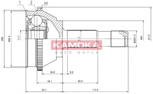 Комплект ШРУСов KAMOKA 6506