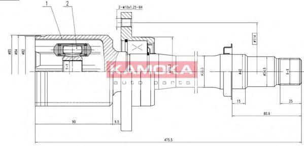 Комплект ШРУСов KAMOKA 8719