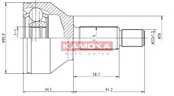 Комплект ШРУСов KAMOKA 6040
