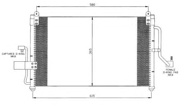 Радіатор кондиціонера NRF 35424