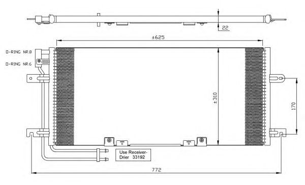 Радиатор кондиционера NRF 35438