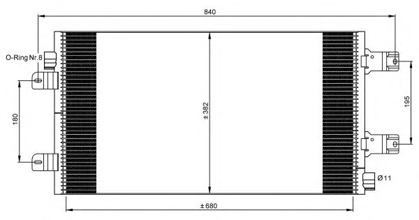 Радіатор кондиціонера NRF 35880