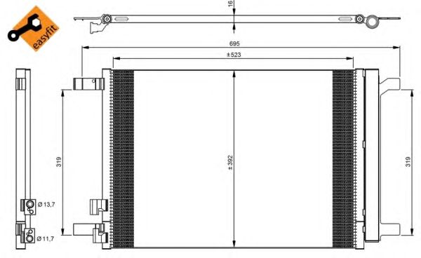 Радиатор кондиционера NRF 35968