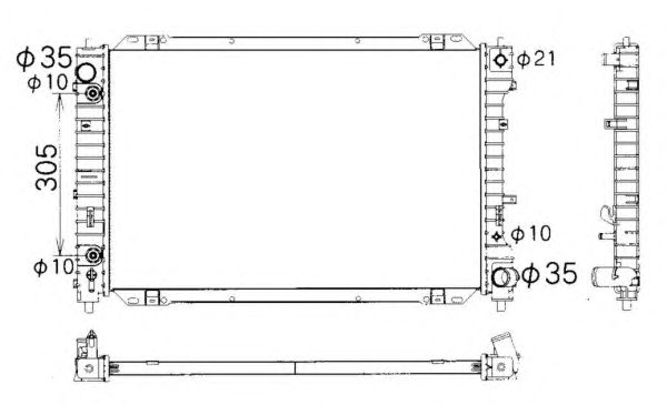Радиатор, охлаждение двигателя NRF 53378