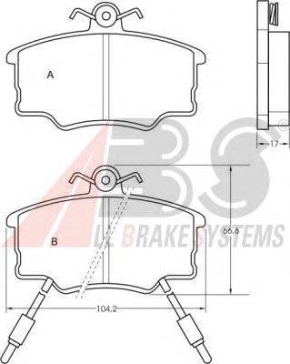 Тормозные колодки A.B.S. 36185
