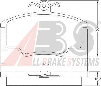 Тормозные колодки A.B.S. 36532