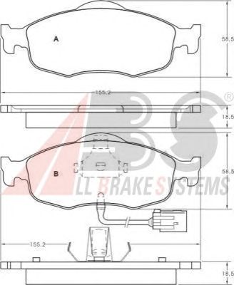 Тормозные колодки A.B.S. 36808