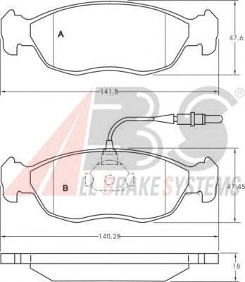 Тормозные колодки A.B.S. 36850