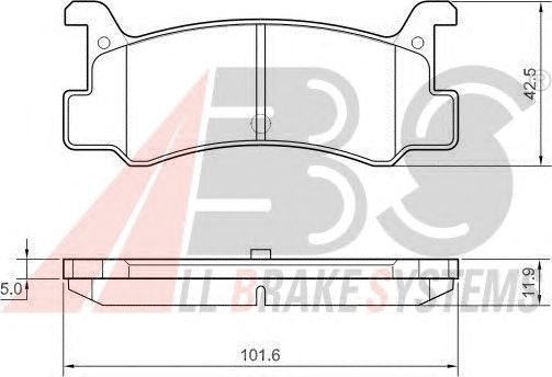Тормозные колодки A.B.S. 36868