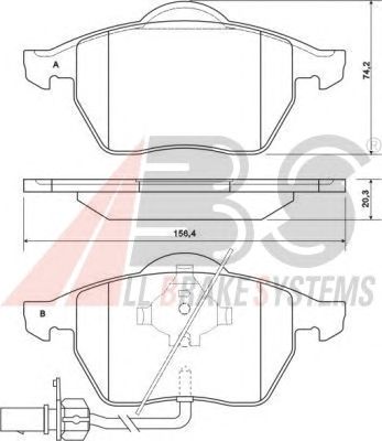 Тормозные колодки A.B.S. 37156