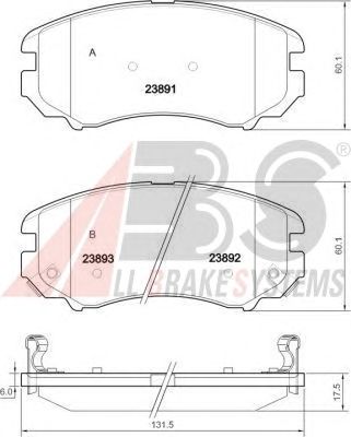 Тормозные колодки A.B.S. 37423