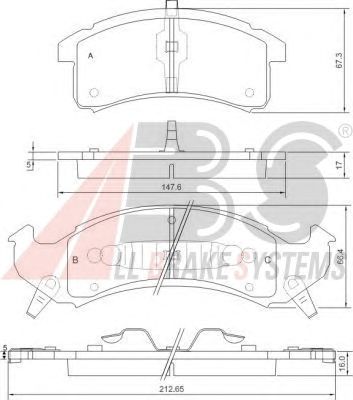 Тормозные колодки A.B.S. 38505