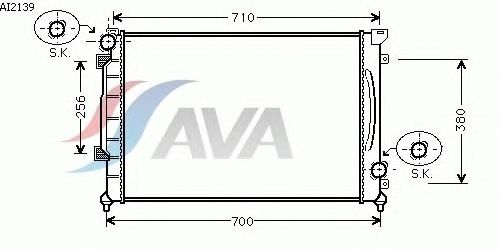 Радиатор, охлаждение двигателя AVA QUALITY COOLING AI2139