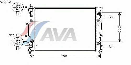 Радиатор, охлаждение двигателя AVA QUALITY COOLING AIA2122