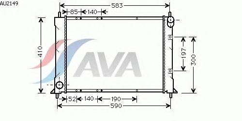 Радиатор, охлаждение двигателя AVA QUALITY COOLING AU2149
