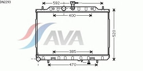 Радиатор, охлаждение двигателя AVA QUALITY COOLING DN2293