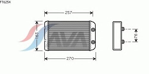 Радиатор отопителя AVA QUALITY COOLING FT6254