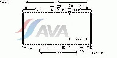 Радиатор, охлаждение двигателя AVA QUALITY COOLING HD2048