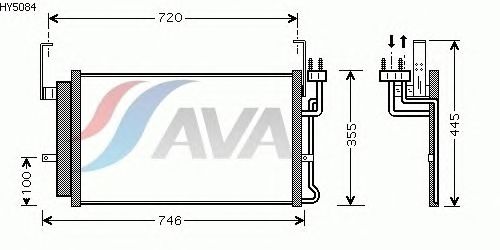 Радиатор кондиционера AVA QUALITY COOLING HY5084