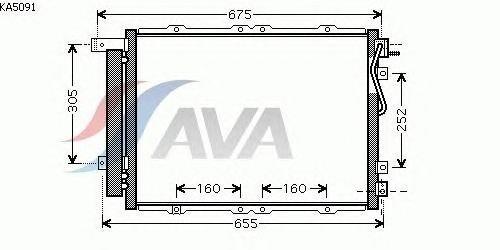 Радиатор кондиционера AVA QUALITY COOLING KA5091