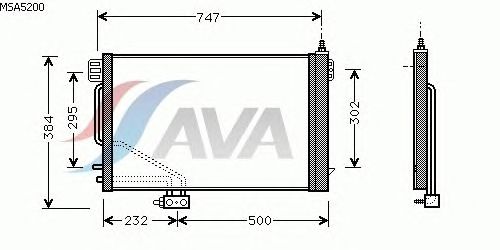 Радиатор кондиционера AVA QUALITY COOLING MSA5200
