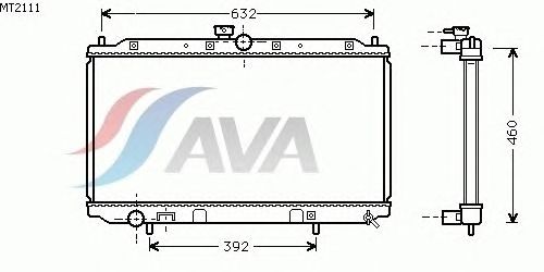 Радиатор, охлаждение двигателя AVA QUALITY COOLING MT2111