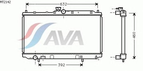 Радиатор, охлаждение двигателя AVA QUALITY COOLING MT2142