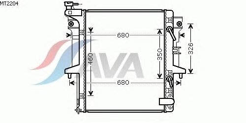 Радиатор, охлаждение двигателя AVA QUALITY COOLING MT2204